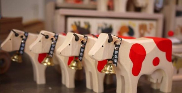 Swiss Handmade Toy Cows