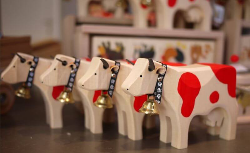 Swiss Handmade Toy Cows