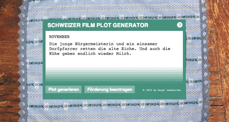 Swiss Movie Plot Generator