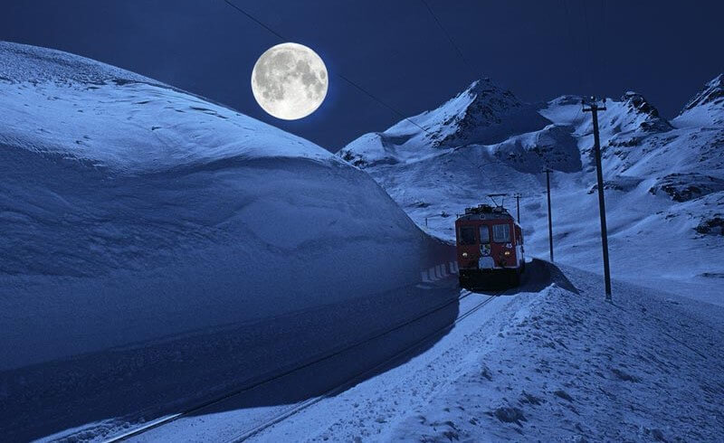 Rhaetische Bahn Moonlight Trainride