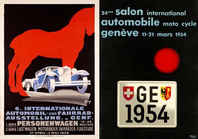 Vintage Automotive Posters Geneva Auto Show