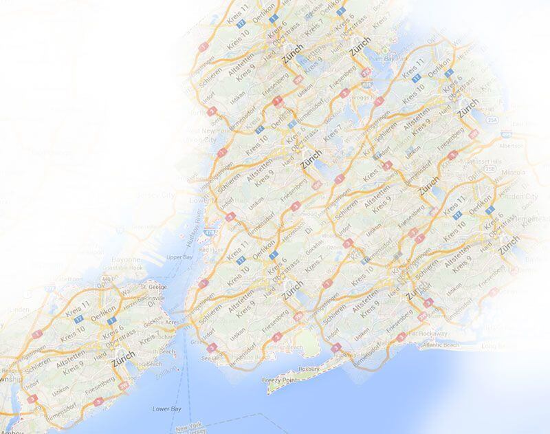 Zurich vs New York City - Land Mass