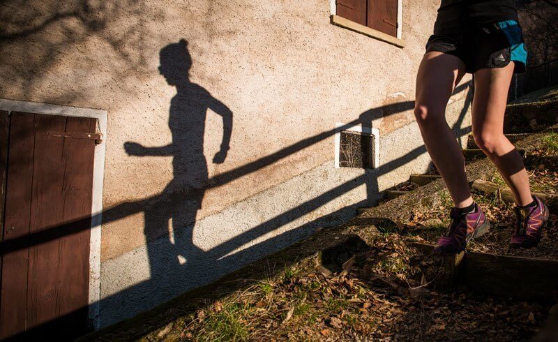 Running in Meride Ticino, Switzerland