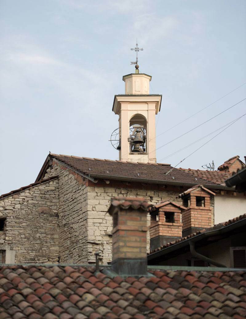 Chrch Tower in Meride Ticino, Switzerland