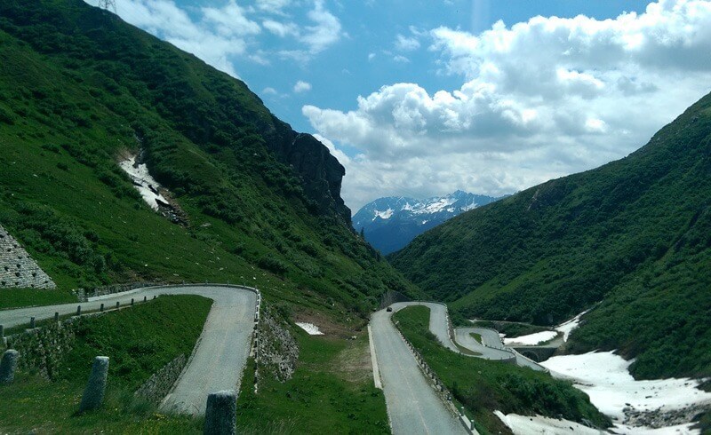 Tremola Street in Ticino Switzerland