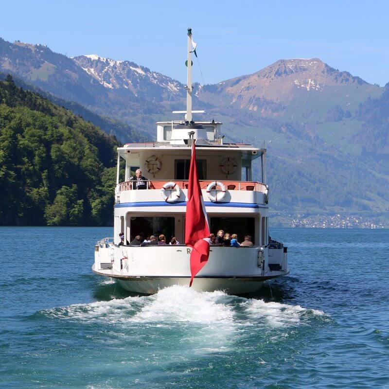 Boat on Lake Lucerne