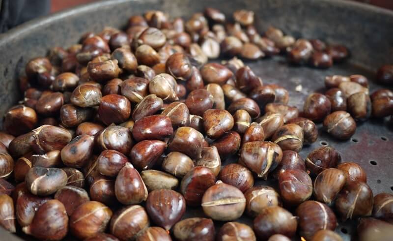 Marroni Roasted - Chestnuts in Zürich Albisriederplatz