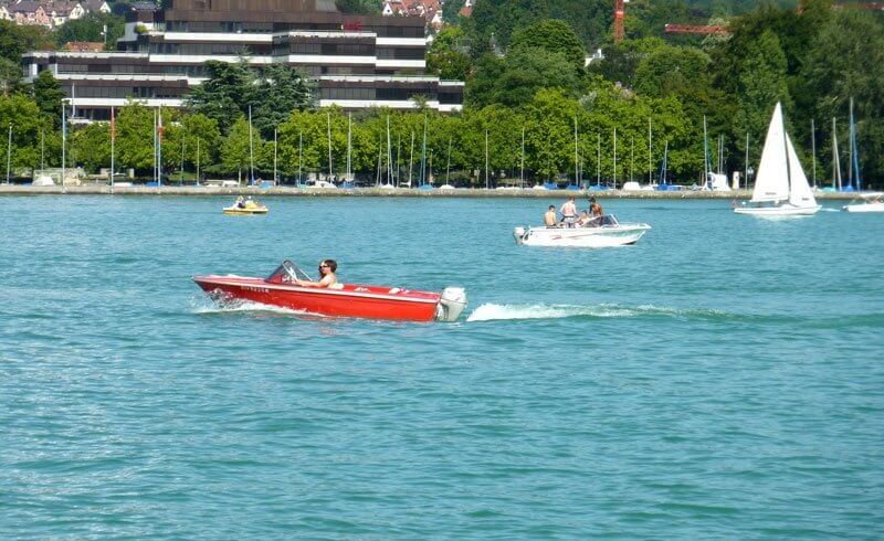 Boat on Lake Zurich