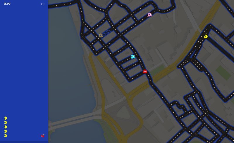 Google Maps PacMan - April Fools in Switzerland