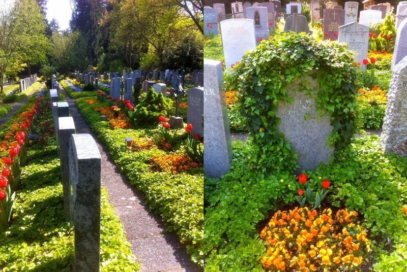 Zurich Cemetery - Grave gardens is what they really ought to be called!