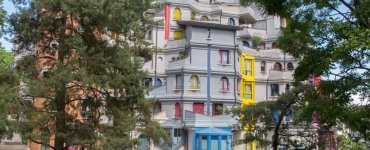 Schtroumpfs Smurfs Buildings in Geneva