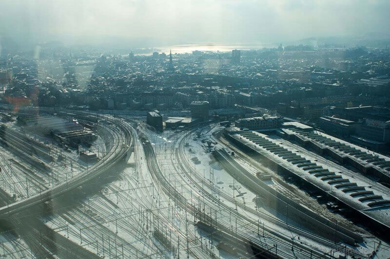 Panoramic view from Prime Tower Zurich