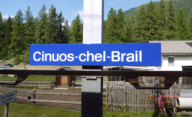 Romansh Station Sign