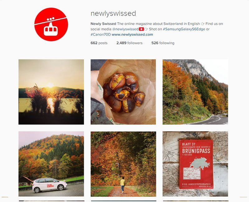 Swiss Instagrammers - newlyswissed
