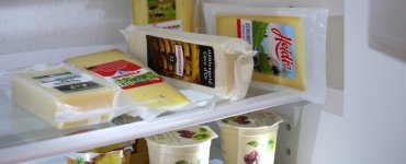 Swiss Cheese inside Fridge