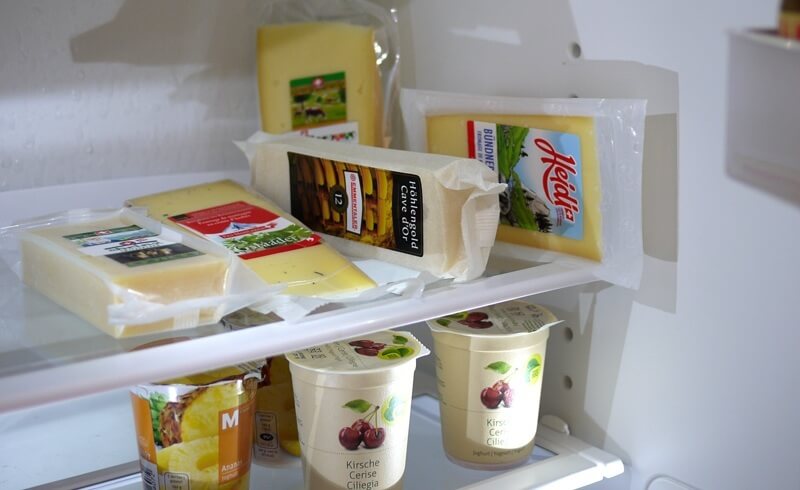 Swiss Cheese inside Fridge