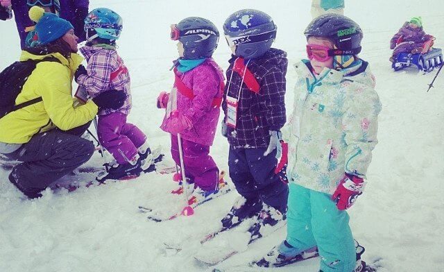 Swiss Toddler Skiing