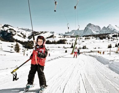 Swiss Toddler Skiing