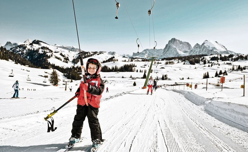 Swiss Toddler Skiing