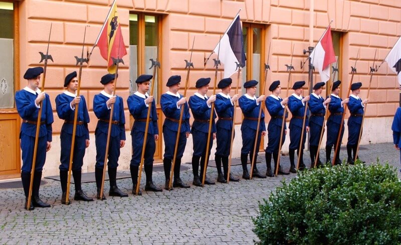 Pontificial Swiss Guards - Blue Uniform Training