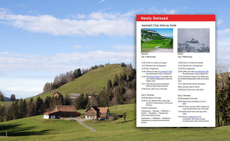 Appenzell Getaway Guide