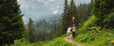 Hiking in Braunwald Gumen. Switzerland