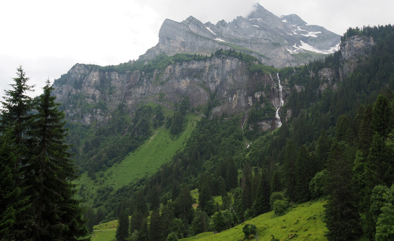 Hiking in Braunwald Gumen. Switzerland