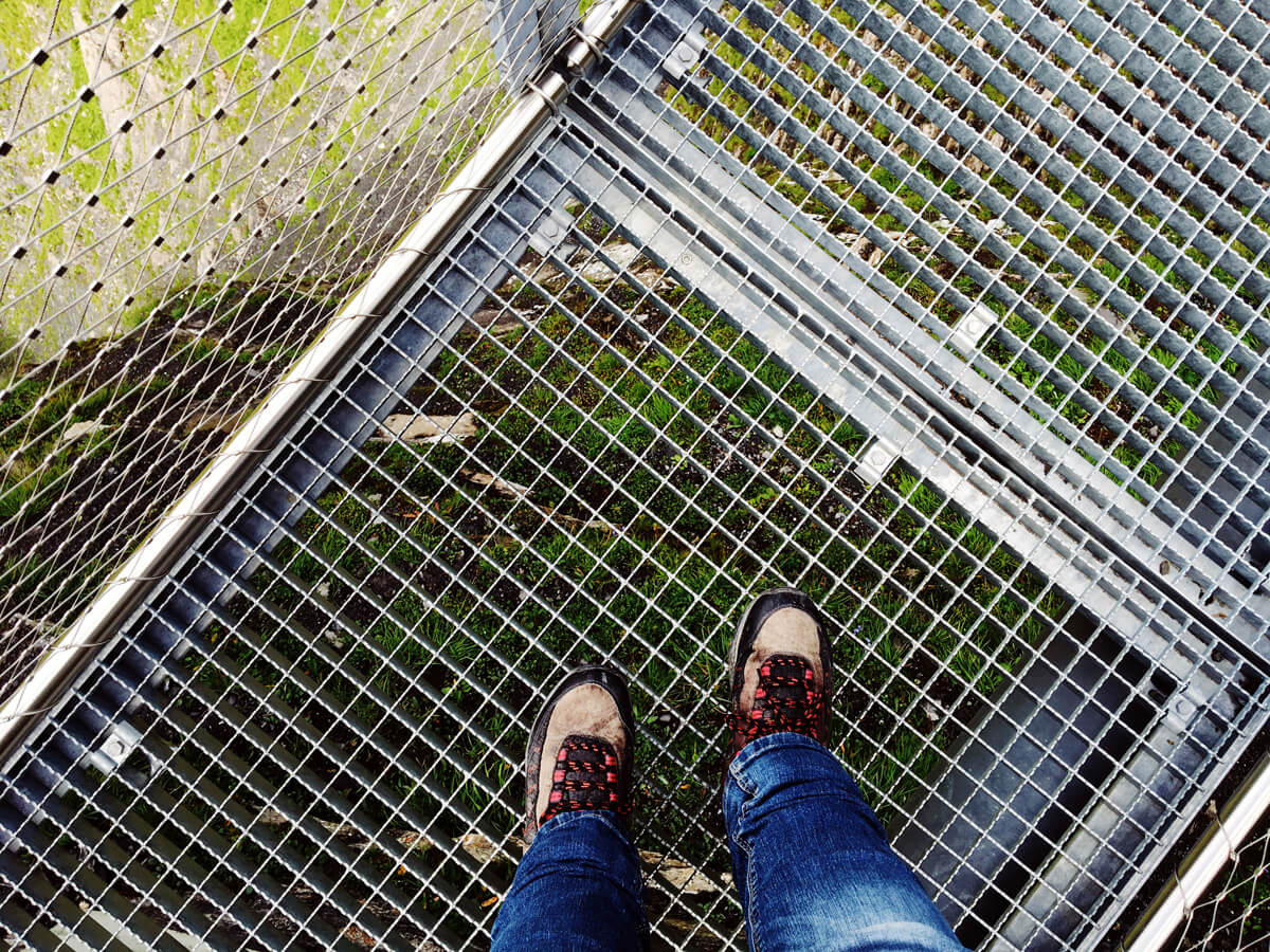 Looking down from the Tissot Cliff Walk