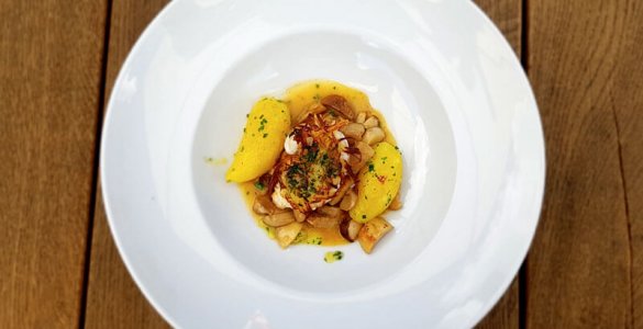 Saas-Fee - Mushroom Dish at Waldhotel Fletschhorn