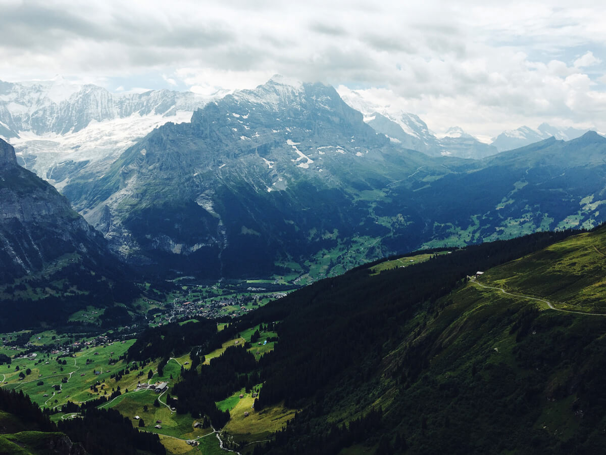 The stunning view from Grindenwald First