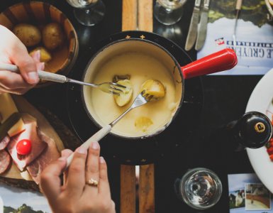 Swiss Cheese Fondue Gruyere