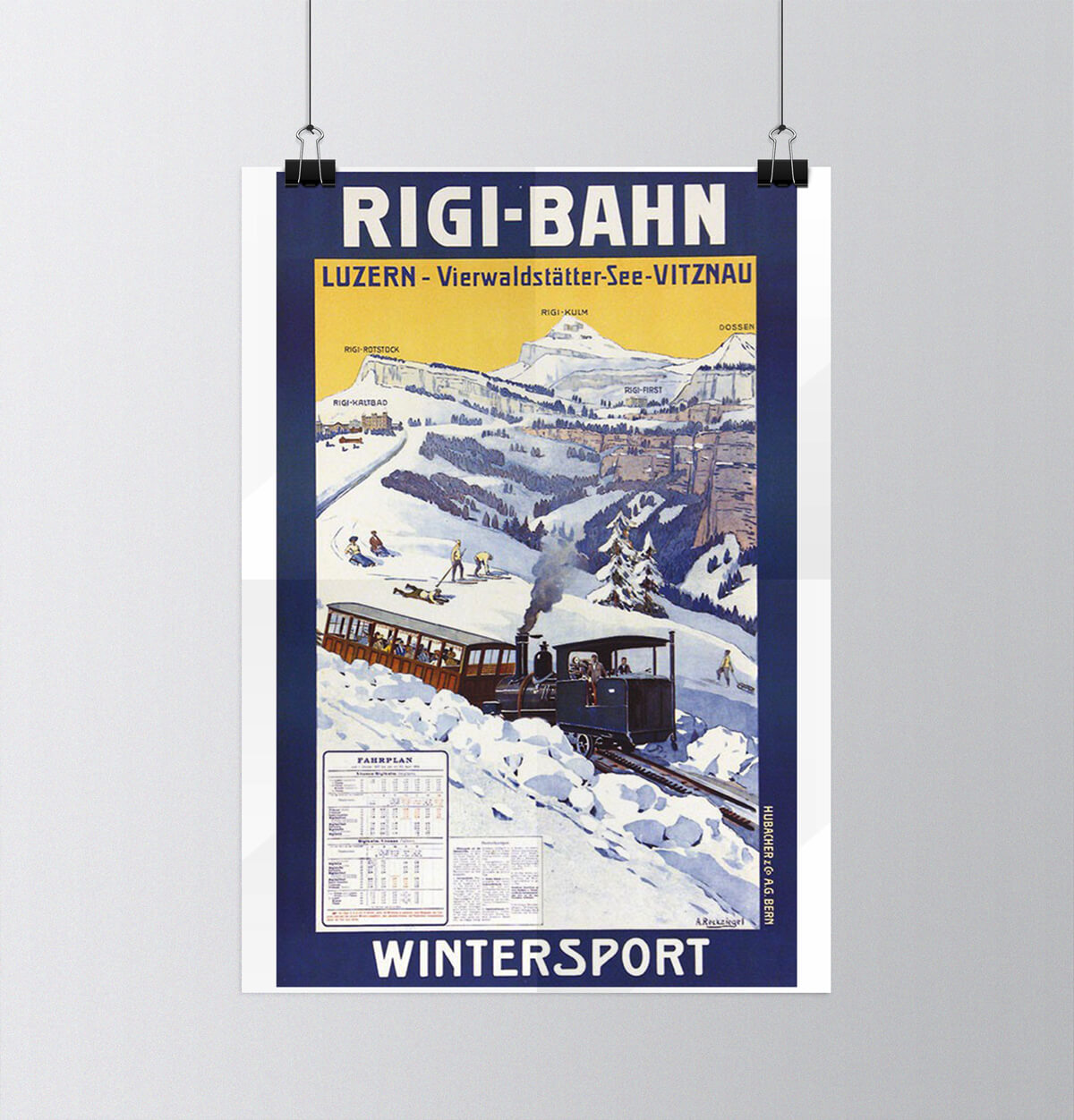 Tour of Switzerland - Vintage Posters - Rigi-Bahn