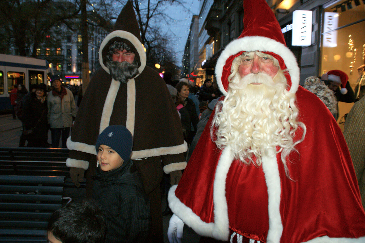 Swiss Samichlaus and Schmutzli