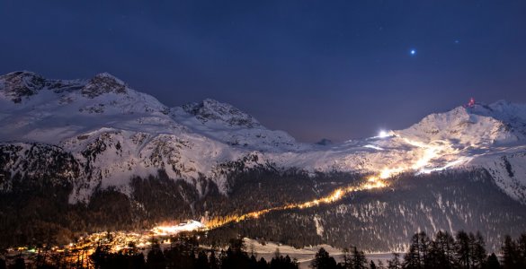 Corvatsch Snow Night