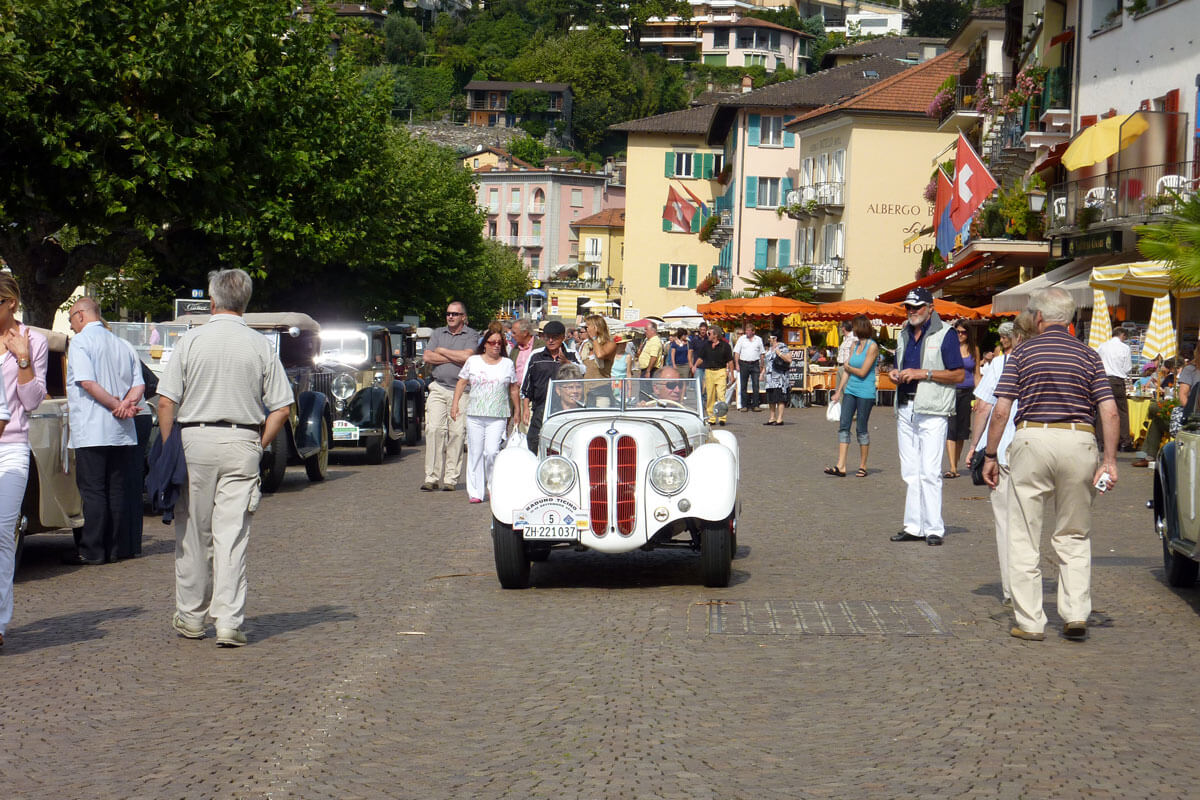 Ascona with tourists