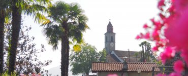 Springtime in Ascona Locarno - Church with Flowers