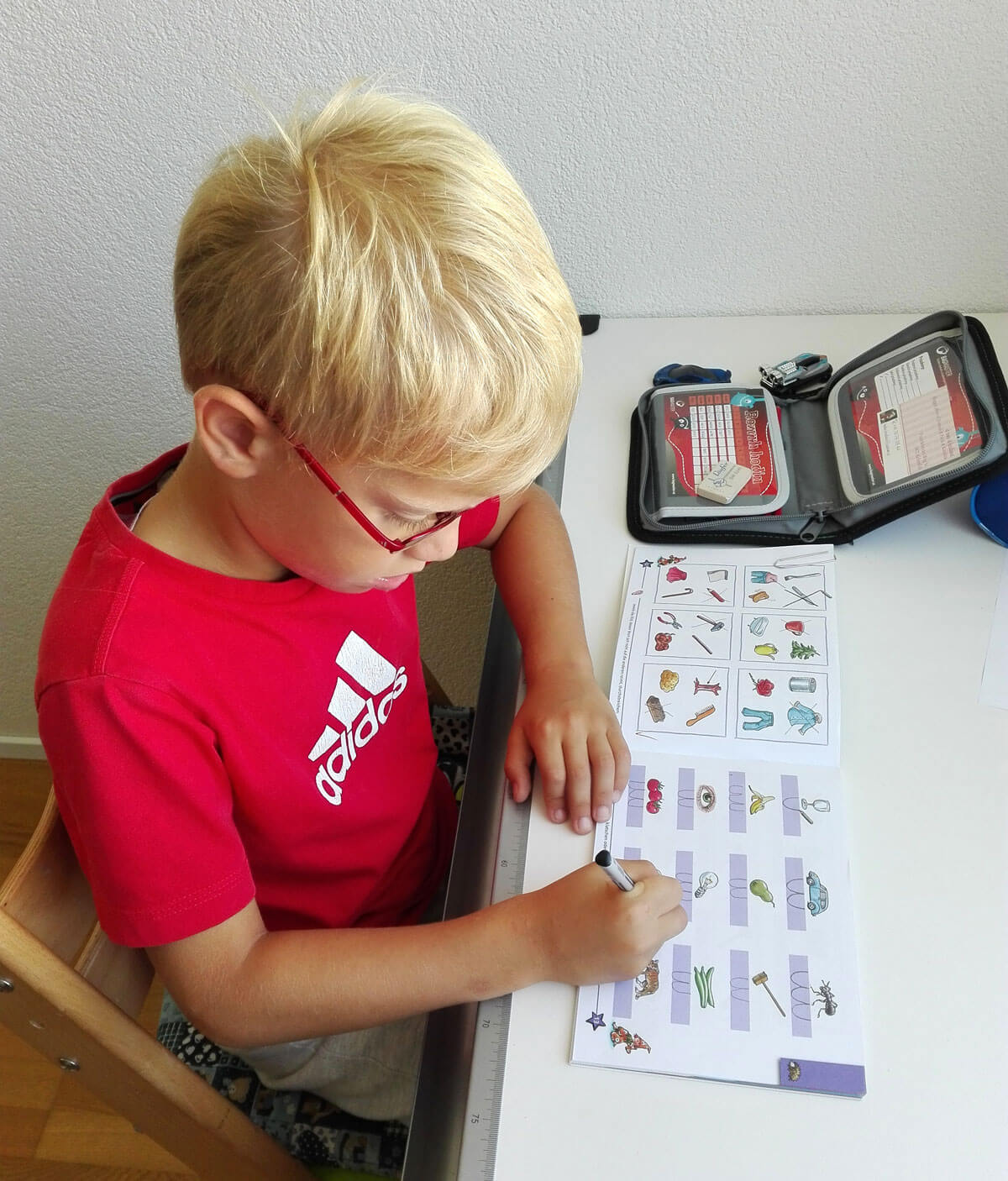 Children learning a foreign language