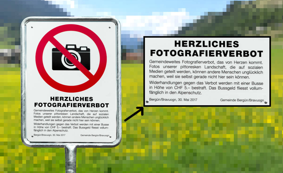 This Swiss town temporarily banned tourists from photographing