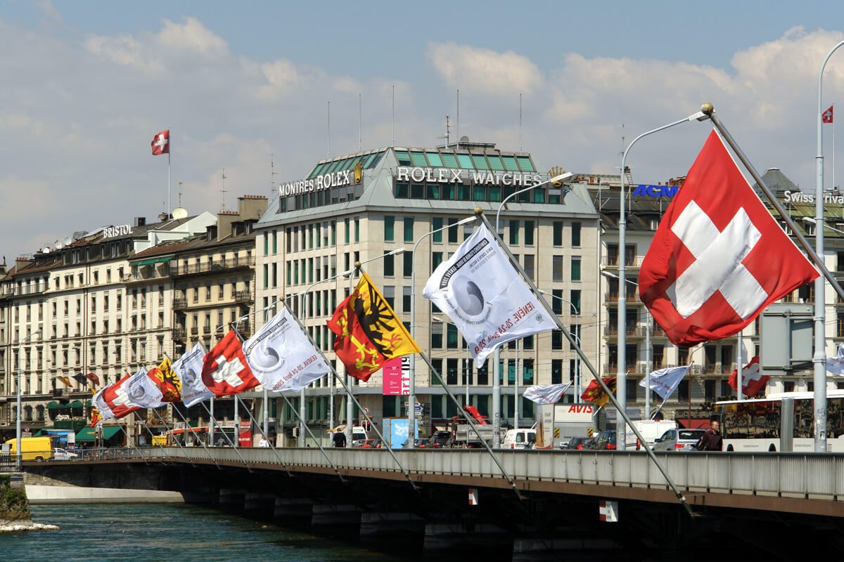 Geneva Pont du .Mont Blanc