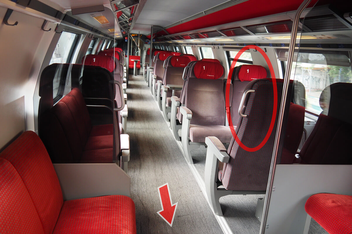 SBB First Class Train Compartment