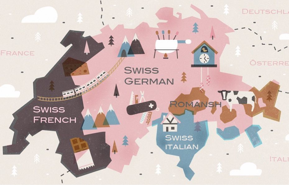 Swiss Languages Map Babbel