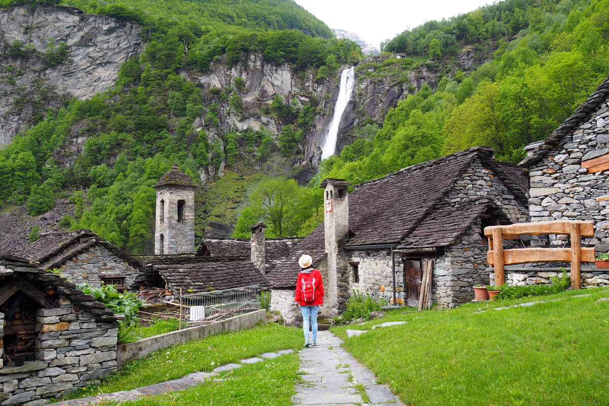 Foroglio Waterfall Hike in Ticino, Switzerland