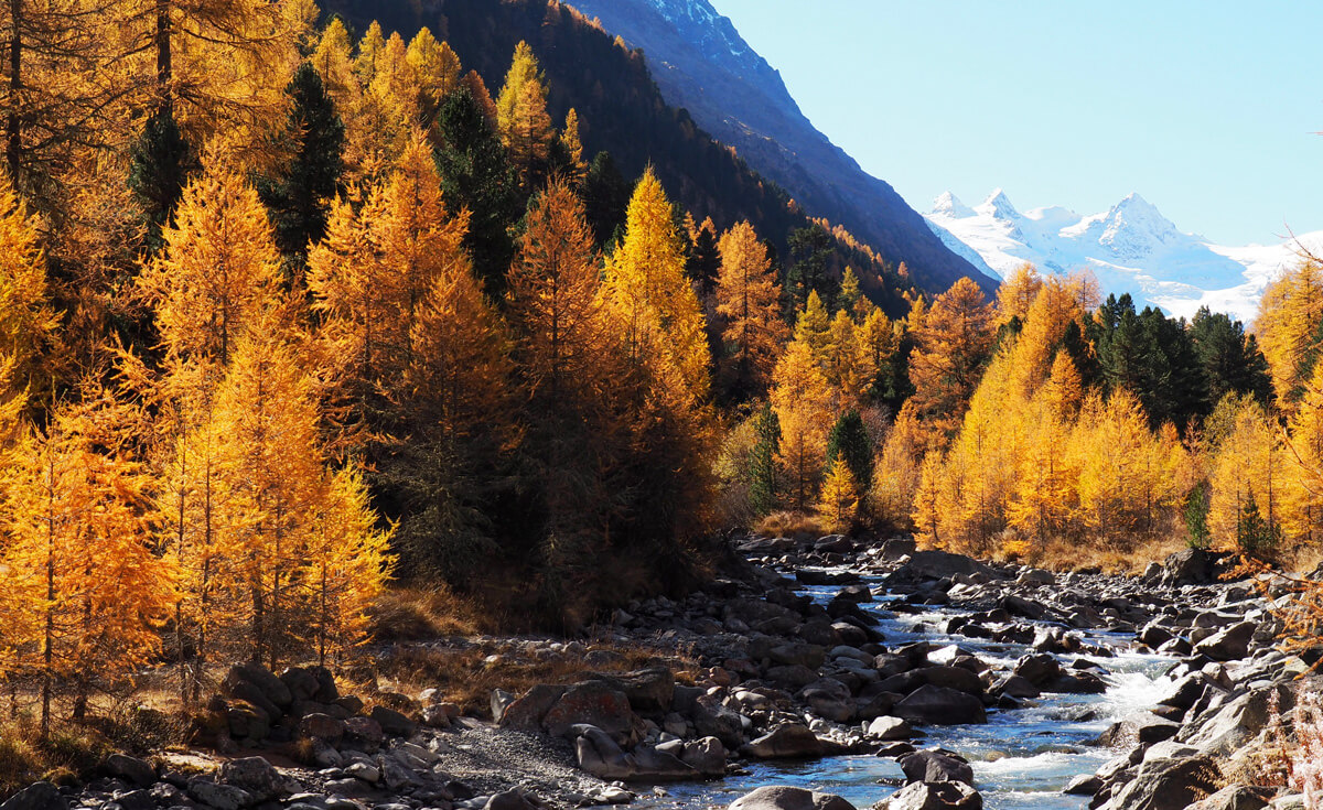 Engadine Valley in Switzerland