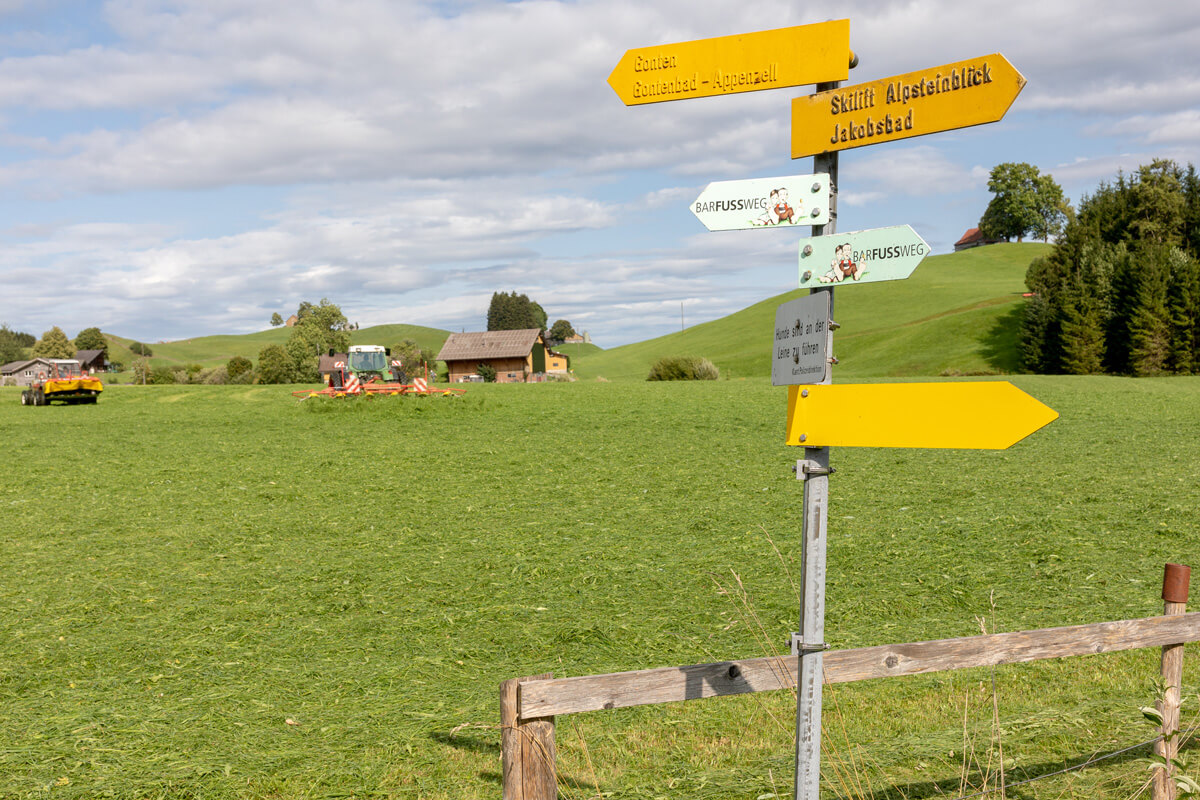 Barefoot Hiking on the Appenzell barefoot trail