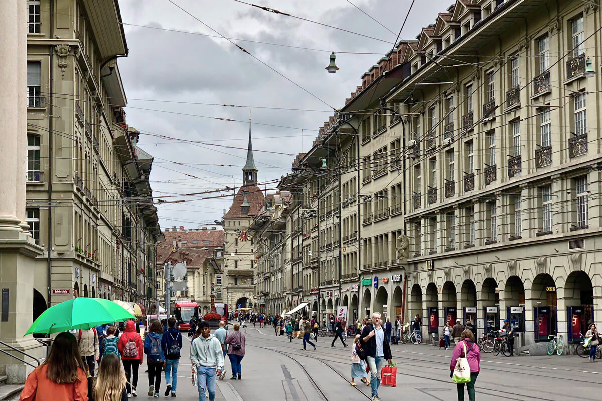 Bern Switzerland Arcade Shopping