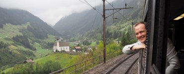 Gotthard Panorama Express train journey in Switzerland