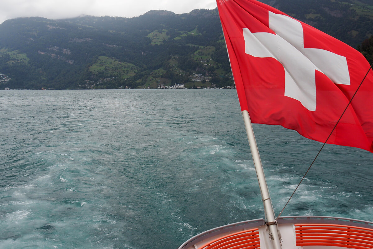 Gotthard Panorama Express on Lake Lucerne