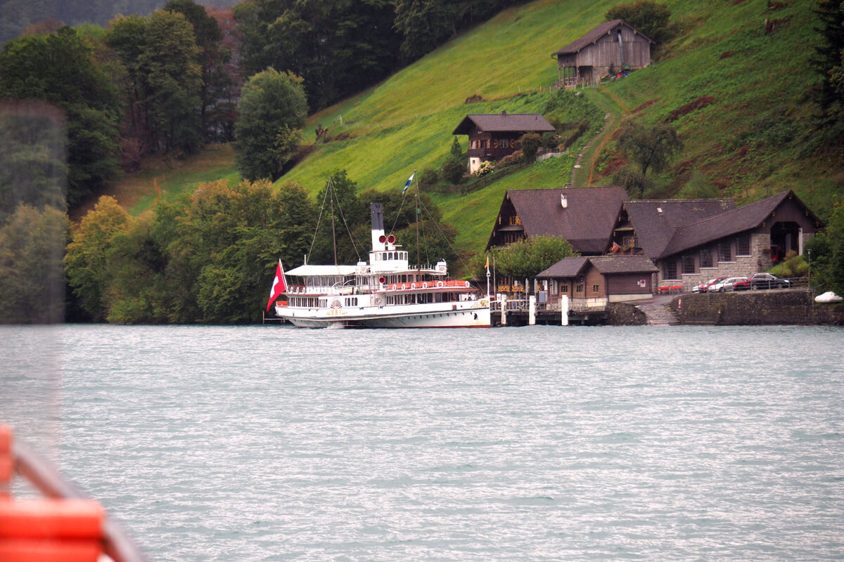 Gotthard Panorama Express on Lake Lucerne