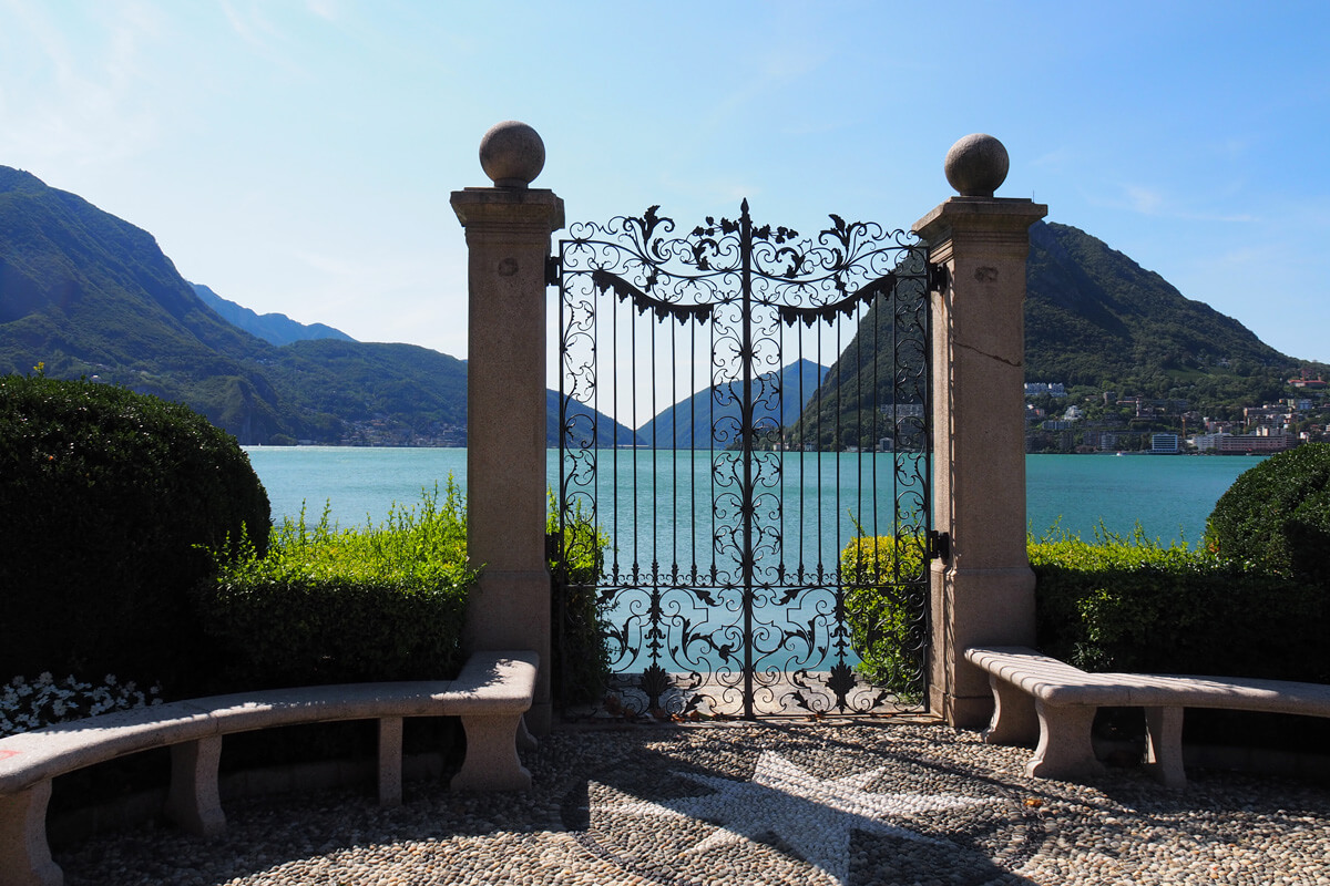 The famous gate in Lugano, Switzerland