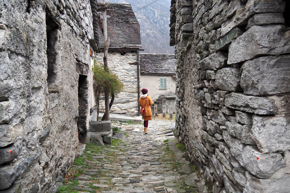 Corippo in Valle Verzasca, Switzerland